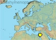 Melecta alcestis COUNTRY MAP